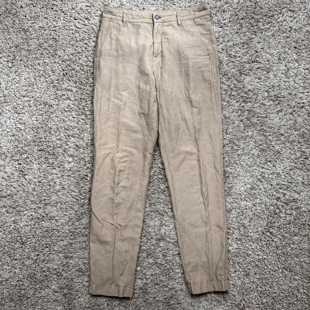 Outlier NYC Injected Linen Trousers Brown Lightweight Tan Pants Men’s Size 30